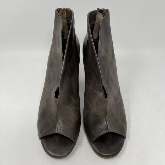 Antelope Peep Toe Block Heel Ankle Boots Booties Taupe EU Size 40 Women’s 9-9.5 - Picture 4 of 12